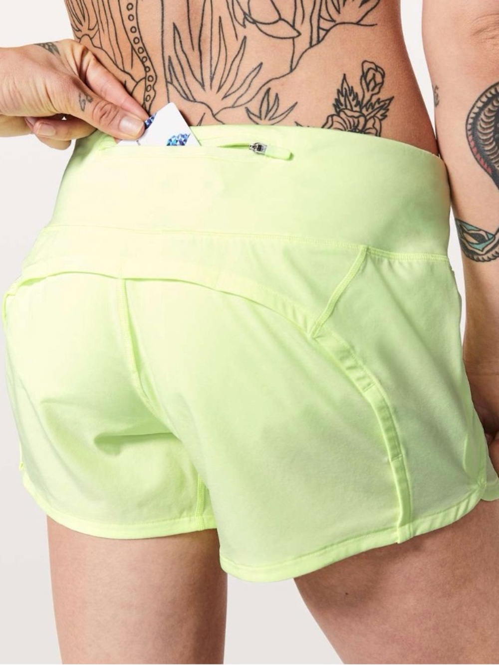 Lululemon Fluro Citrus Run Times Short‎ II, Size 4